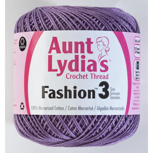 Aunt Lydia Fashion Crochet Thread Size 3 | Plum