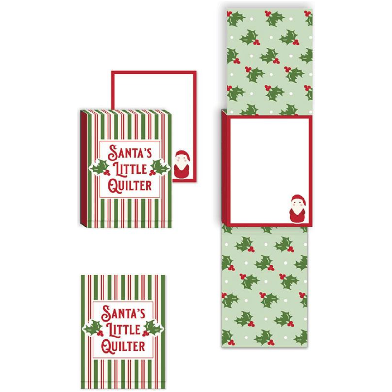 Punch Studio ~ Santa's Little Quilter Notepad