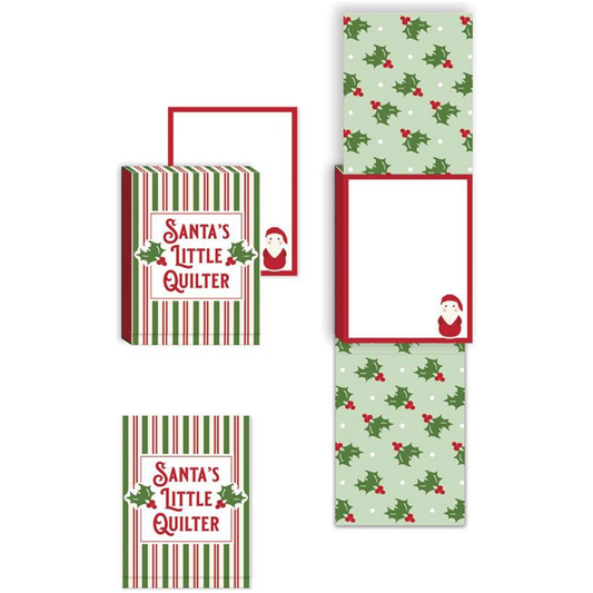 Punch Studio ~ Santa's Little Quilter Notepad