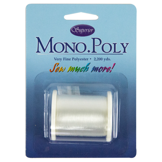 Superior Threads ~ MonoPoly Invisible Polyester Thread .004mm 2200yds ~ Clear