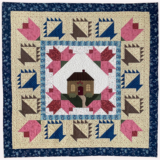 Tulip Cottage Quilts | Springtime at Tulip Cottage Wool Appliqué Center Pattern