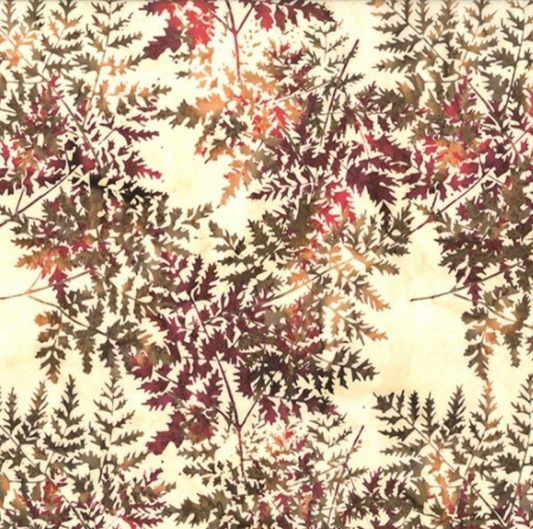 Bali Batik ~ Large Fern ~ V2548 66 Autumn