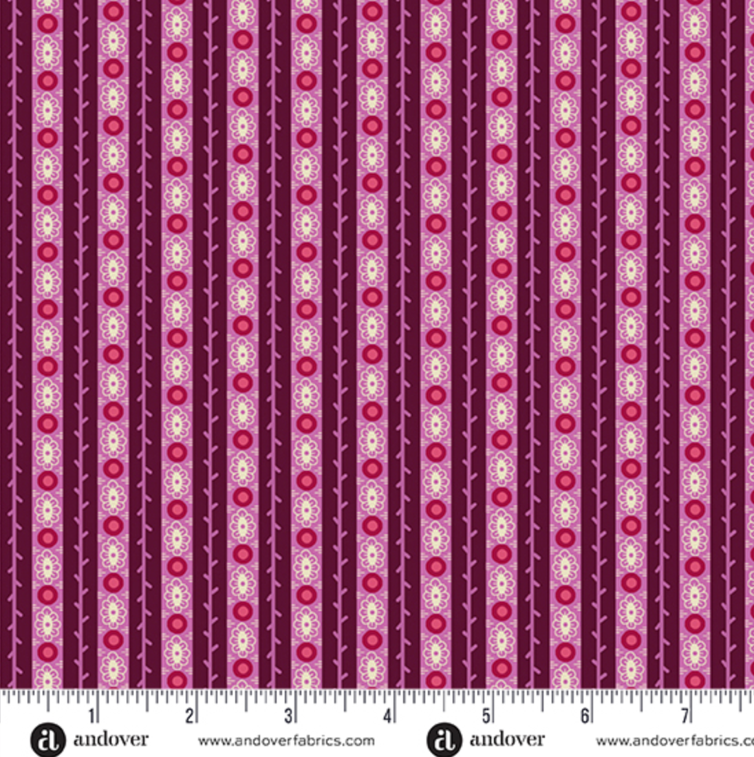 Moonlight Roses ~ Stripe ~ A-1088-E Pink