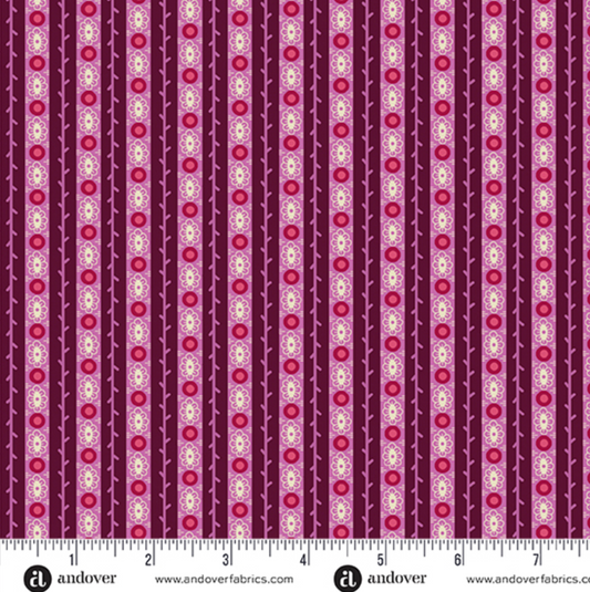 Moonlight Roses ~ Stripe ~ A-1088-E Pink