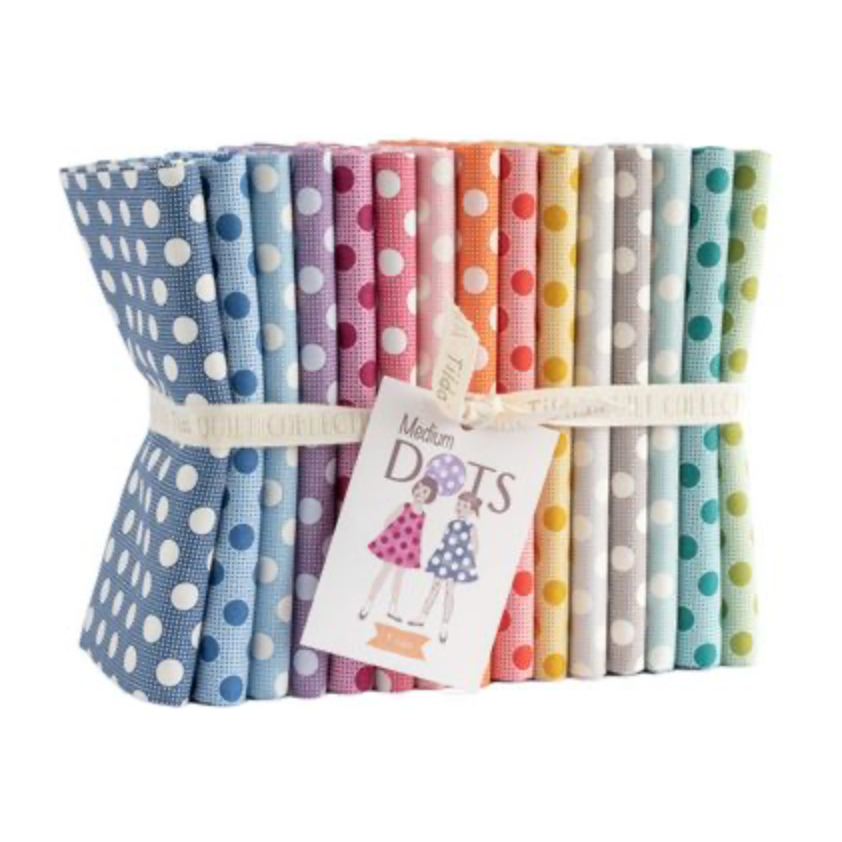 Tilda ~ Fat Quarter Bundle ~ Medium Dots 15pcs