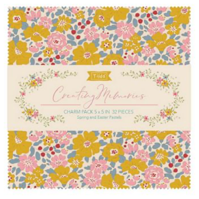 Tilda ~ Creating Memories ~ Charm Pack ~ Spring 32pcs TIL300210