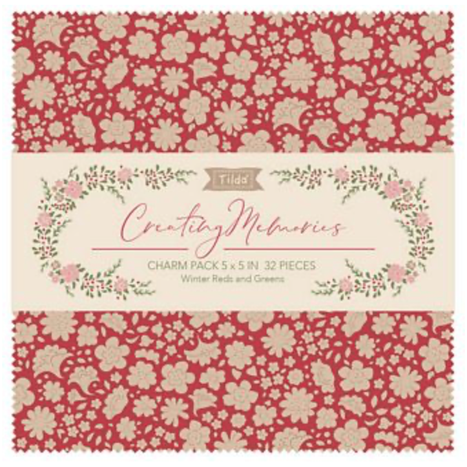 Tilda ~ Creating Memories ~ Charm Pack ~ Winter 32pcs TIL300213