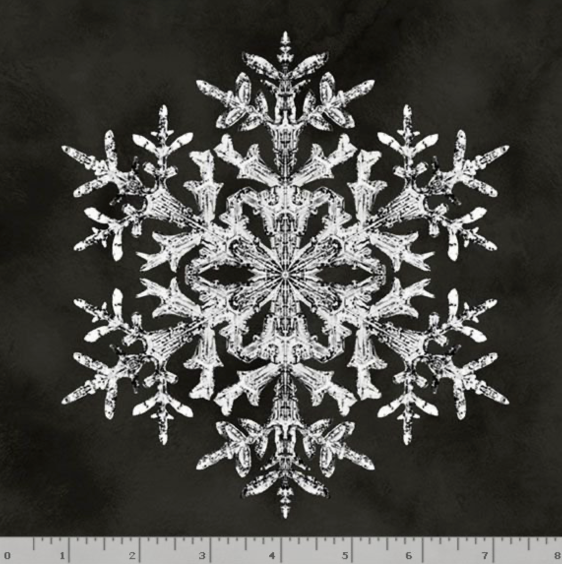 Bentley's Snowflakes ~ Snowflake Panel ~ R650952D  Charcoal