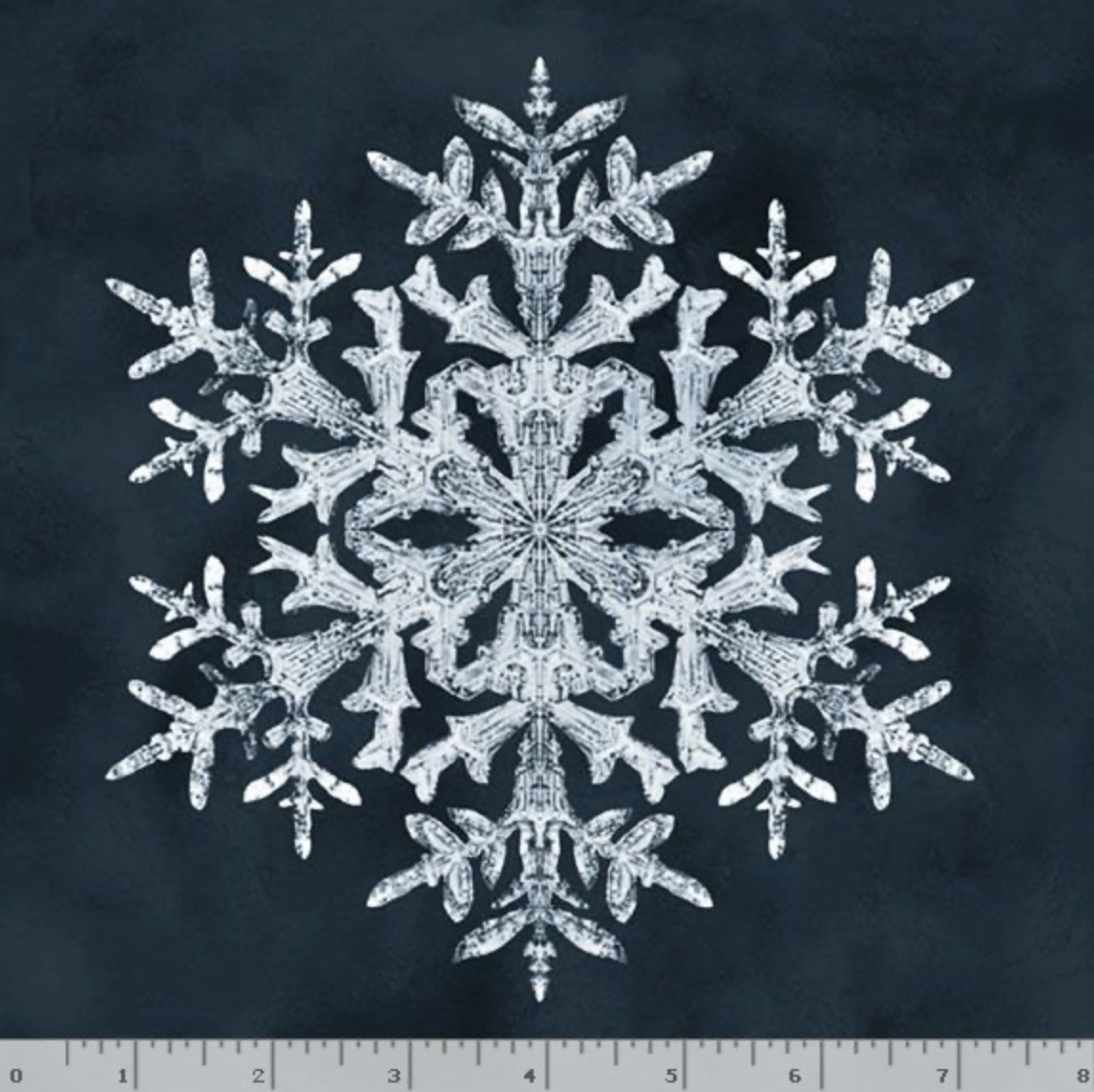 Bentley's Snowflakes ~ Snowflake Panel ~ R650952D  Navy