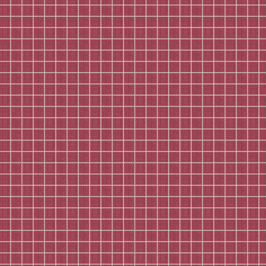 Tilda Creating Memories ~ TIL160086 ~ Plaid ~ Burgundy