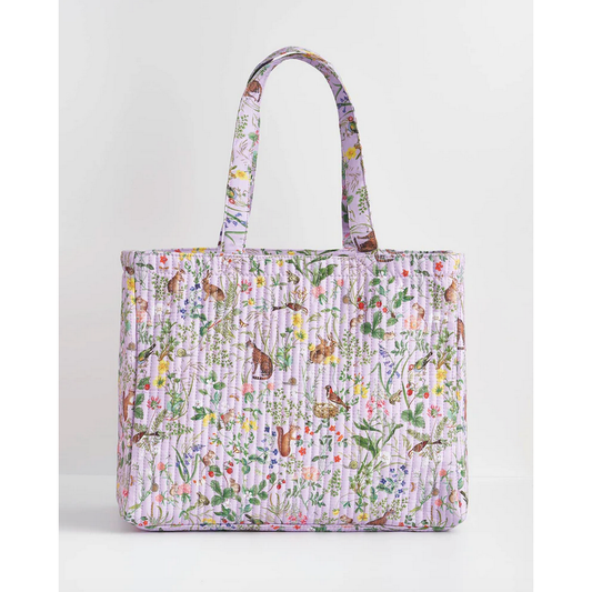 Fable England | Fable Meadow Creatures Quilted Tote - Lilac