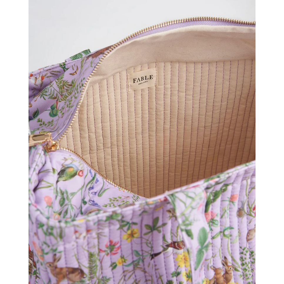 Fable England | Fable Meadow Creatures Quilted Tote - Lilac