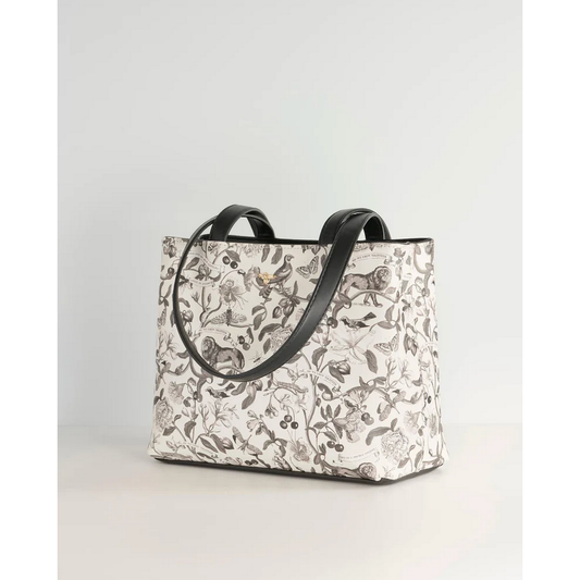 Fable England | Tree Of Life Monochrome Small Tote - Black/White