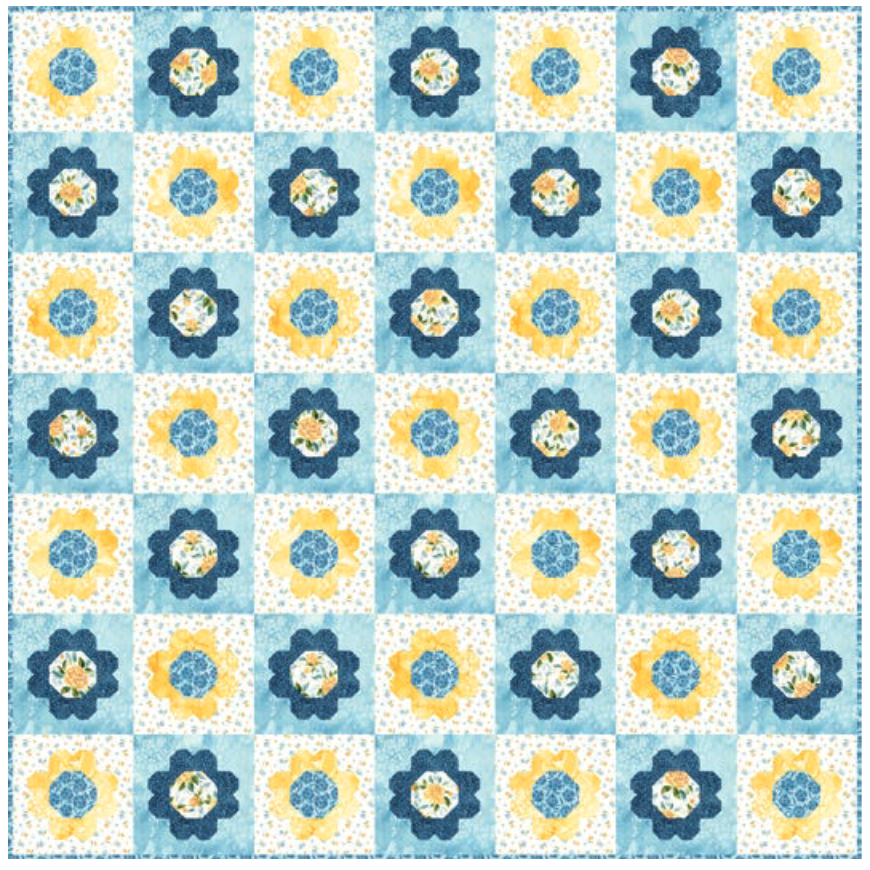 Sunshine and Blue Skies | Best Buds Full Quilt Kit with Pattern