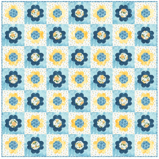 Sunshine and Blue Skies | Best Buds Full Quilt Kit with Pattern