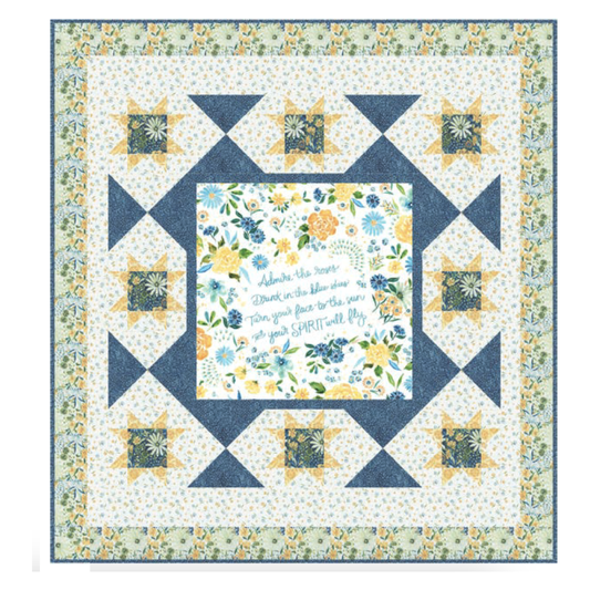 Sunshine And Blue Skies | Bring on the Sun Full Quilt Kit with Pattern
