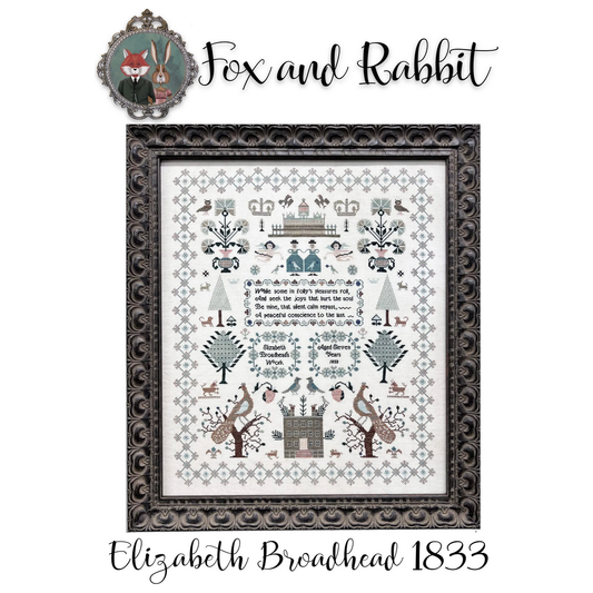 Fox and Rabbit Designs | Elizabeth Broadhead 1833 Sampler