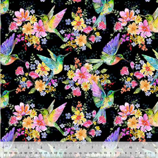 A Hummingbird's Charm ~ Pretty Pollinators ~ 54181-2 Black