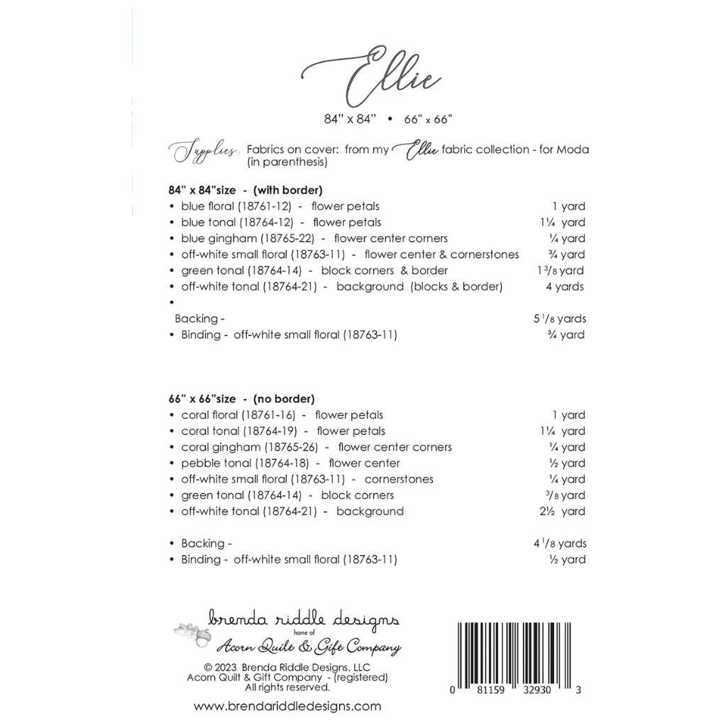 Brenda Riddle Designs ~ Ellie Quilt Pattern – Hobby House Needleworks