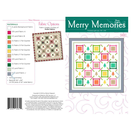 Wendy Sheppard ~ Merry Memories Quilt Pattern