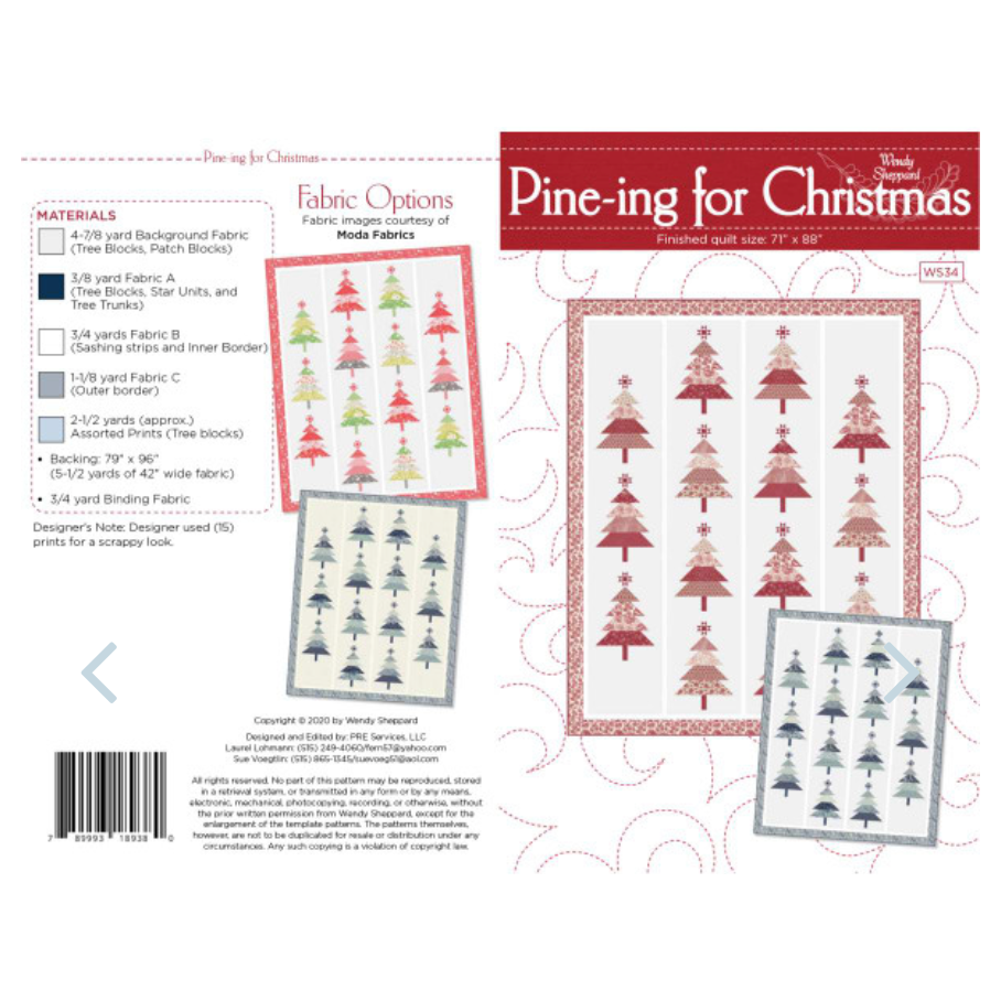 Wendy Sheppard ~ Pine-ing for Christmas Quilt Pattern