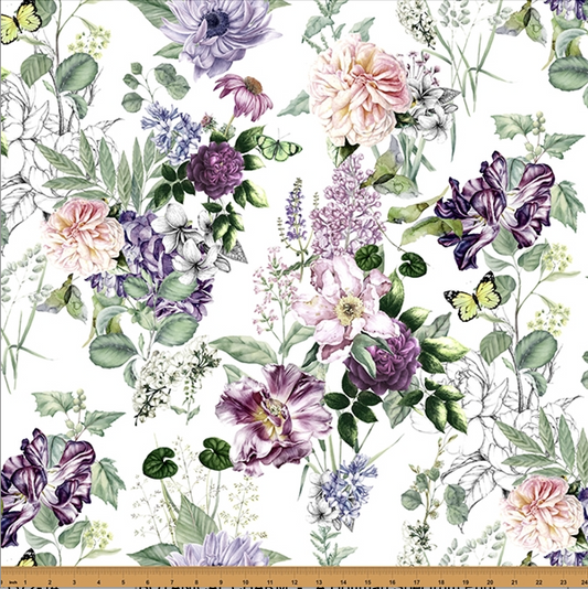 Botanical Charm ~ W5369-14 Purple