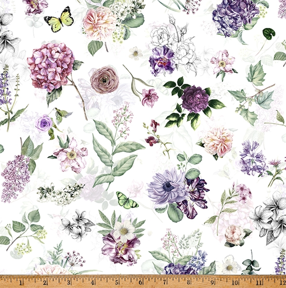 Botanical Charm ~ W5372-14 Purple