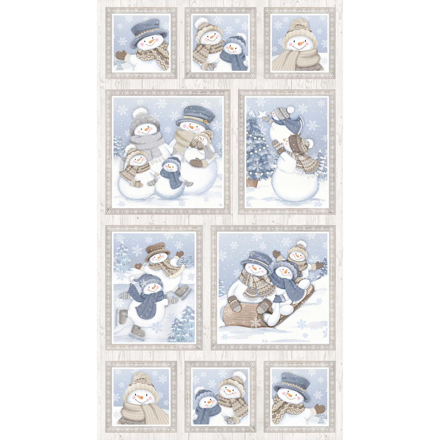 Snow Much Fun ~ Panel ~ F25985-42 Light Blue Multi