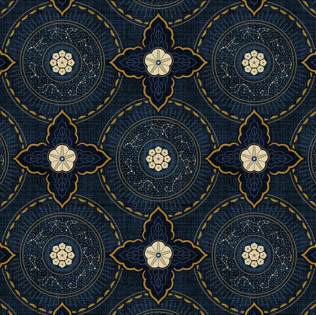 Starfall ~ Navy Medallion ~ R751003D Navy