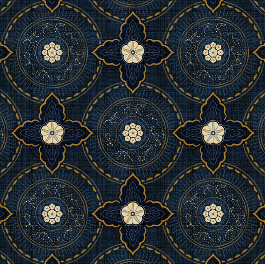 Starfall ~ Navy Medallion ~ R751003D Navy