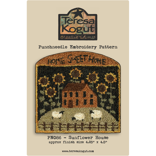 Teresa Kogut ~ Sunflower House  PN086 Punch Needle Pattern