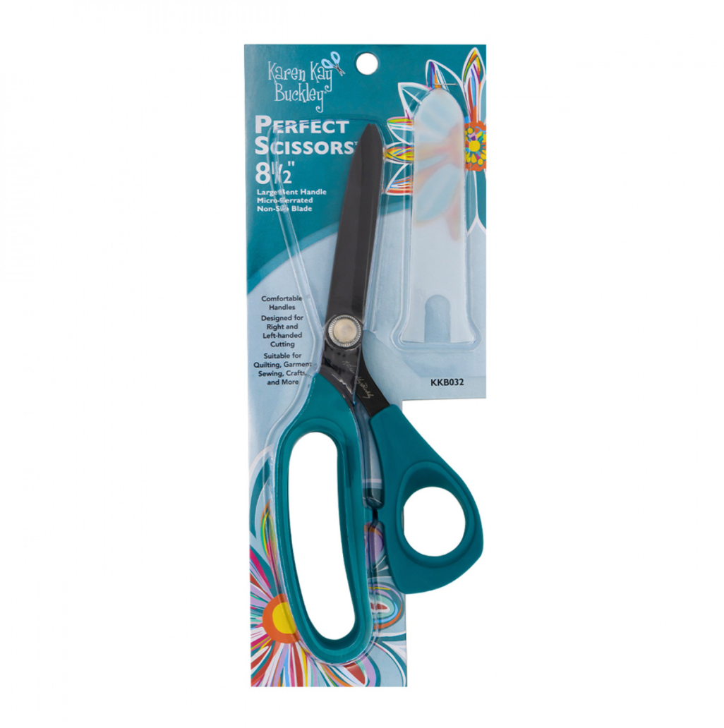 Karen Kay Buckley |  Perfect Scissors Dark Teal 8-1/2in Bent Handle Micro-Serrated Non-Slip Blade