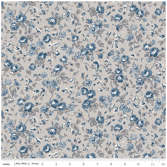 Serenity Blues ~ Flower Toss ~ C14782-TAUPE