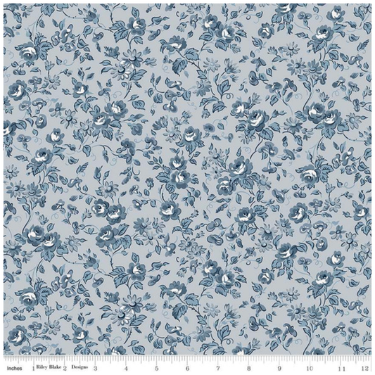 Serenity Blues ~ Flower Toss ~ C14782-GRAY