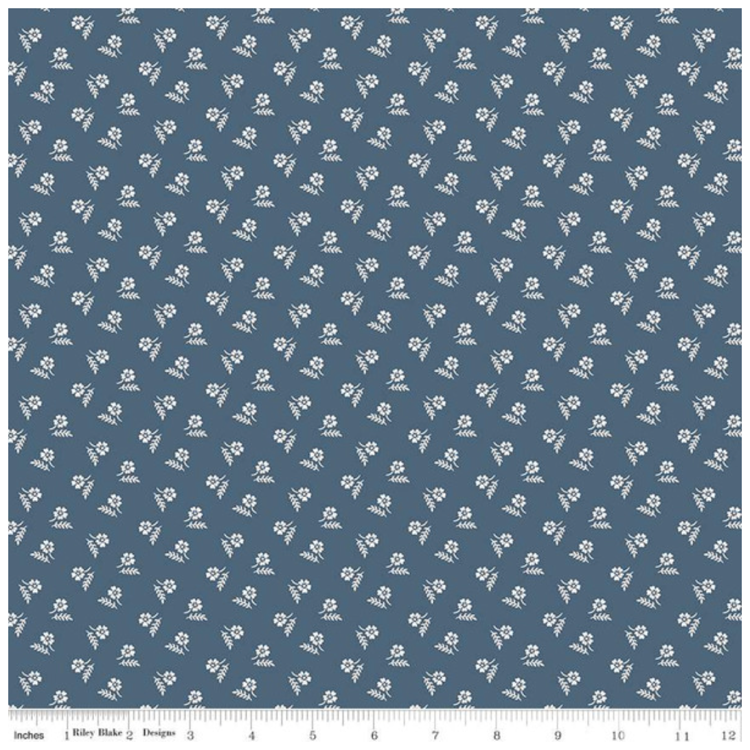 Serenity Blues ~ Tiny Floral ~ C14785-NAVY