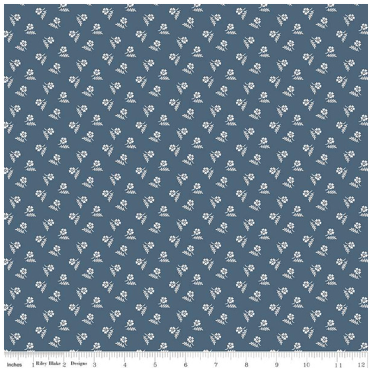 Serenity Blues ~ Tiny Floral ~ C14785-NAVY