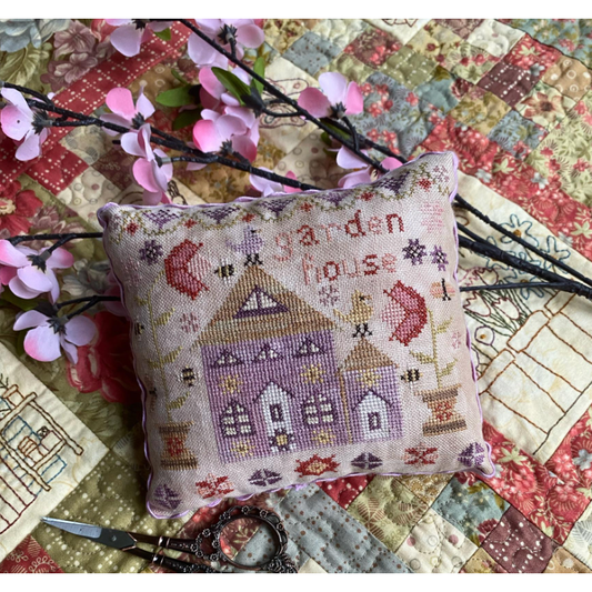 Pansy Patch Quilts & Stitchery | GARDEN HOUSE CHART 9 OF 9 IN THE HOUSES ON WISTERIA LANE SERIES