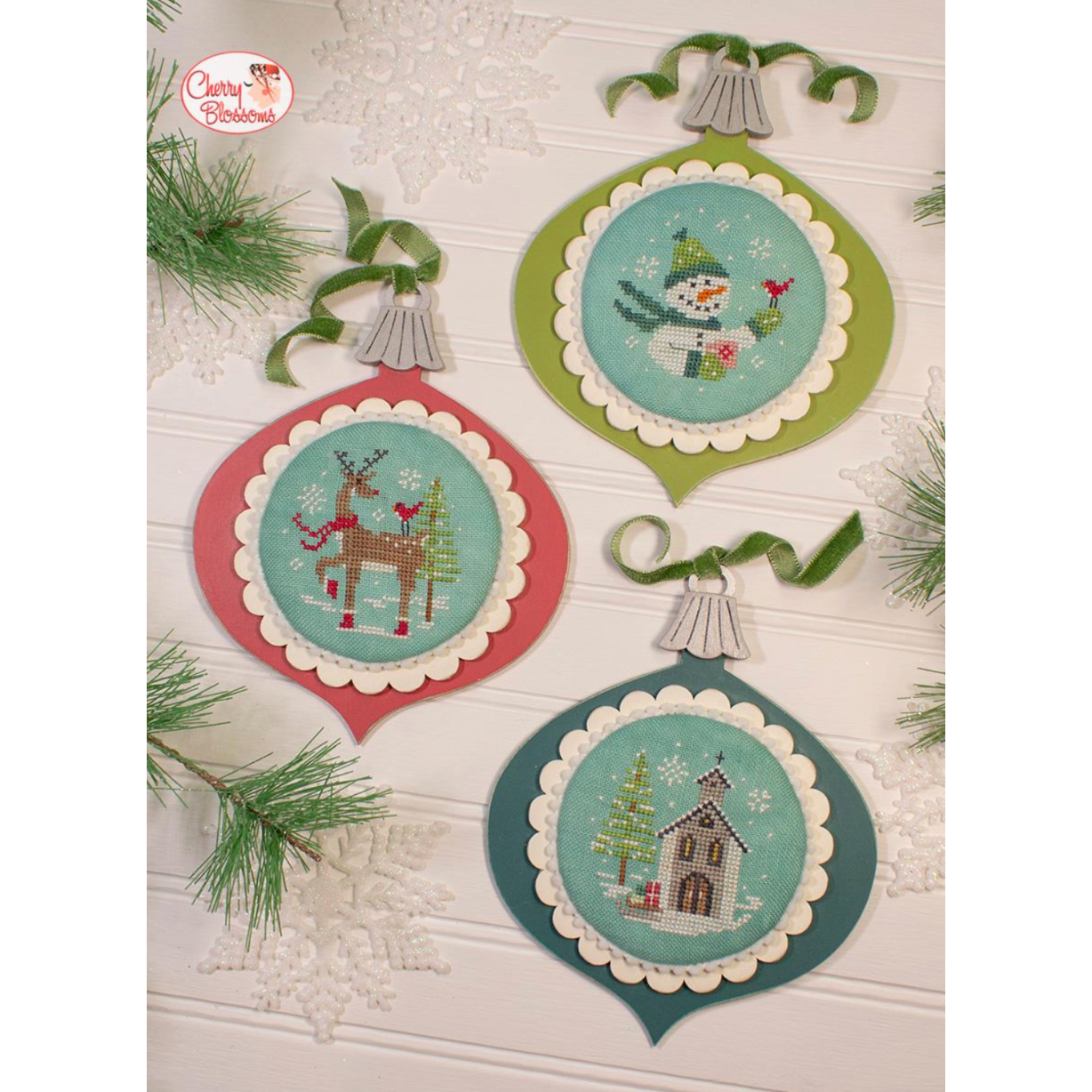 Cherry Blossoms | Vintage Ornaments - Set One