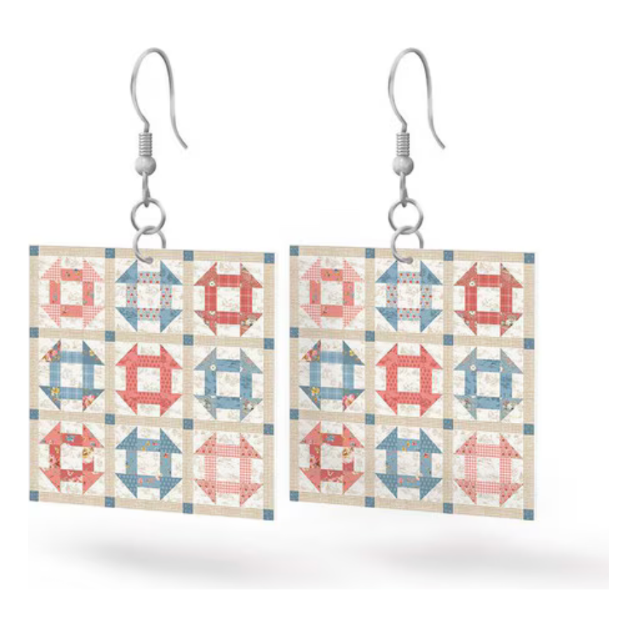 Hometown Leatherworks ~ Square Earrings ~ Countryside