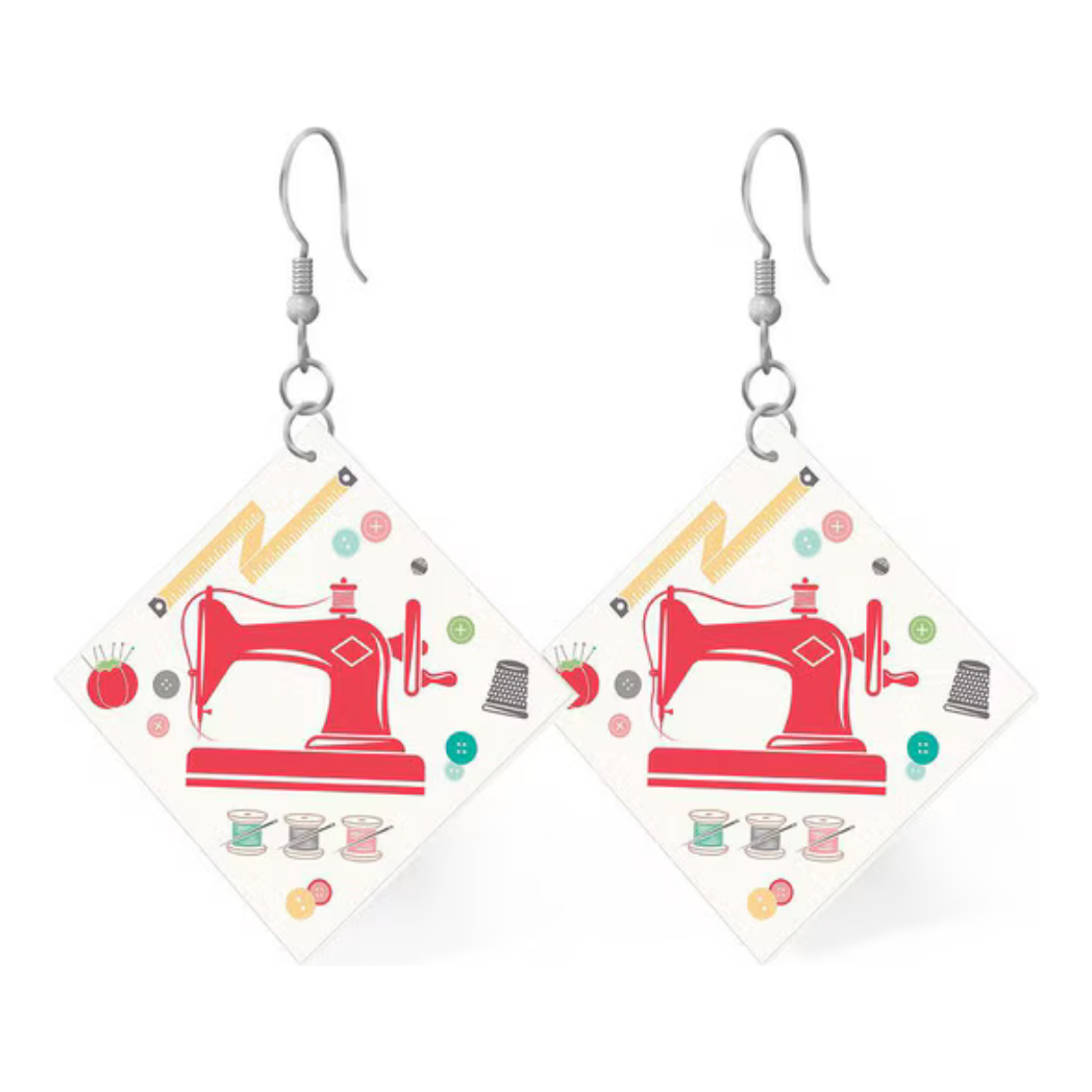 Hometown Leatherworks ~ Square Earrings ~ My Happy Place