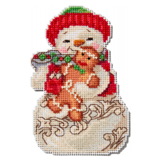 2024 Jim Shore Series | Snowman with Gingerbread Cross Stitch Kit