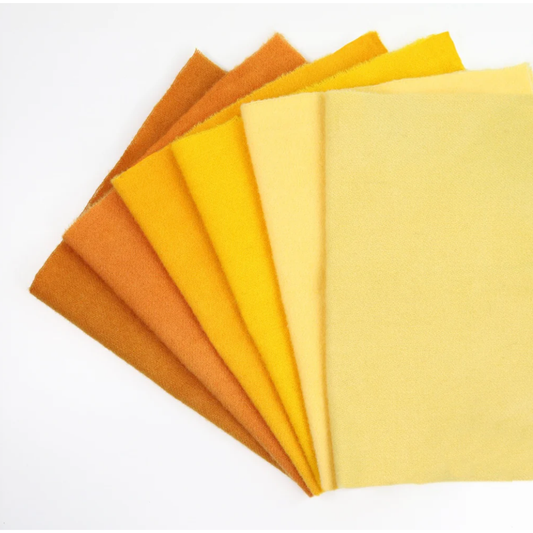 Sue Spargo Hand-Dyed Solid Wool Bundle | Yellow (Fat 1/32)