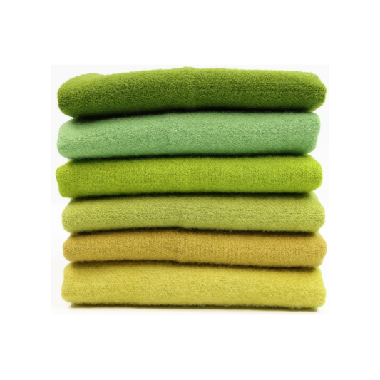 Sue Spargo Hand-Dyed Solid Wool Bundle | Green (Fat 1/32)