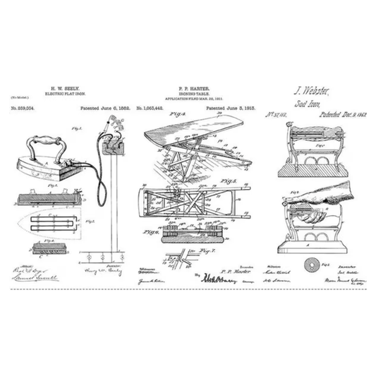 Press On ~ Pressed Patents Panel ~ P15253-WHITE