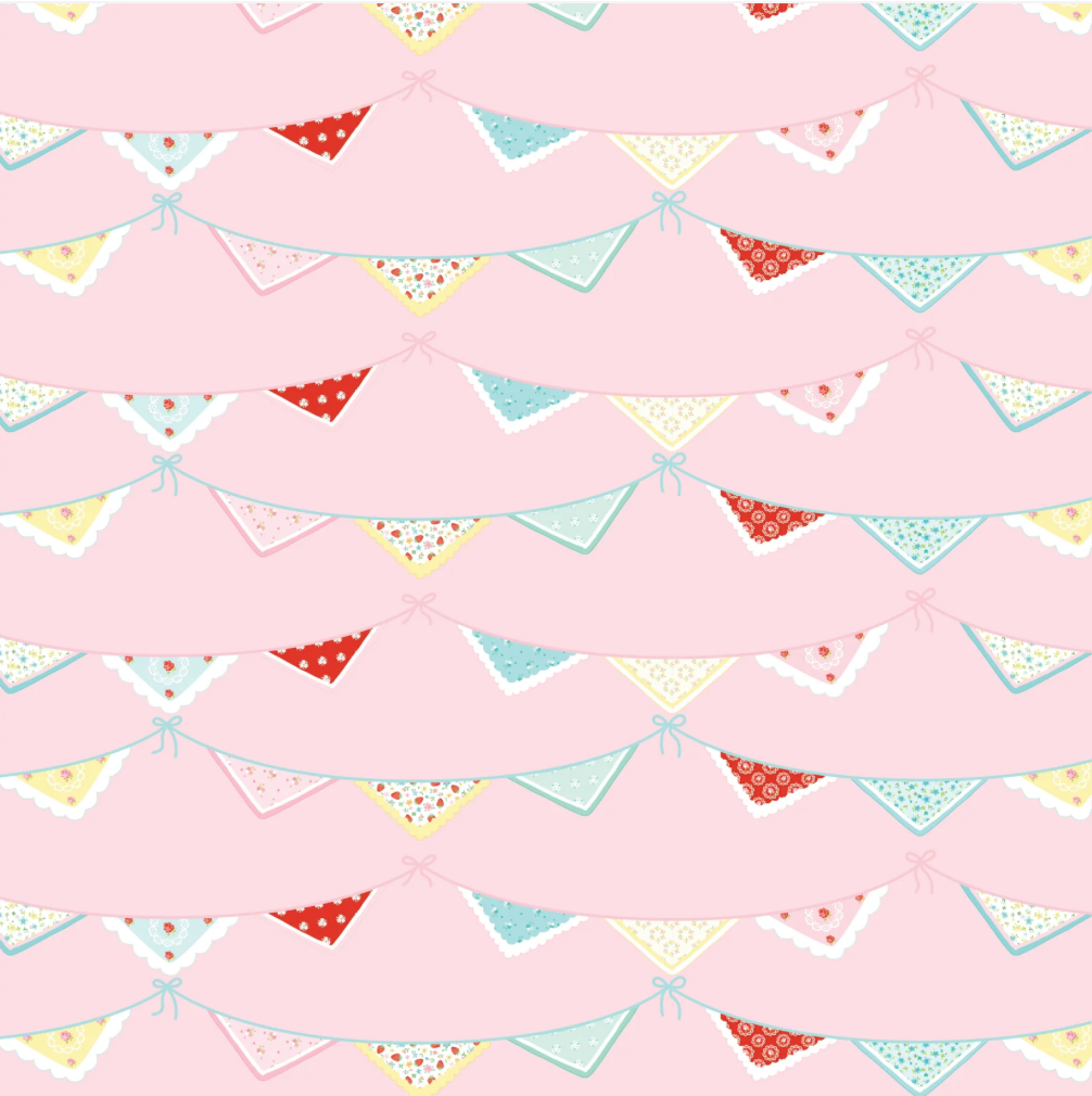 Market Day ~ Bunting Print ~ MK24554 Pink