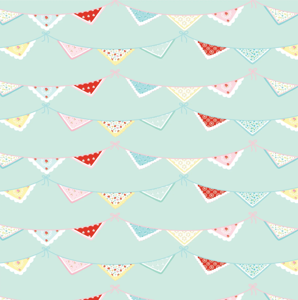 Market Day ~ Bunting Print ~ MK24555 Mint