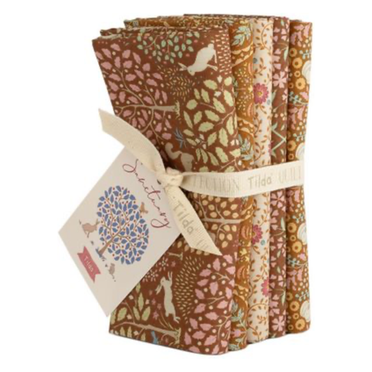 Tilda ~ Sanctuary ~ Fat Quarter Bundle ~ Caramel and Ochre TIL300197