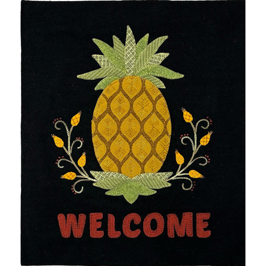 Karen Yaffe ~ Welcome Pineapple Wool Appliqué Pattern