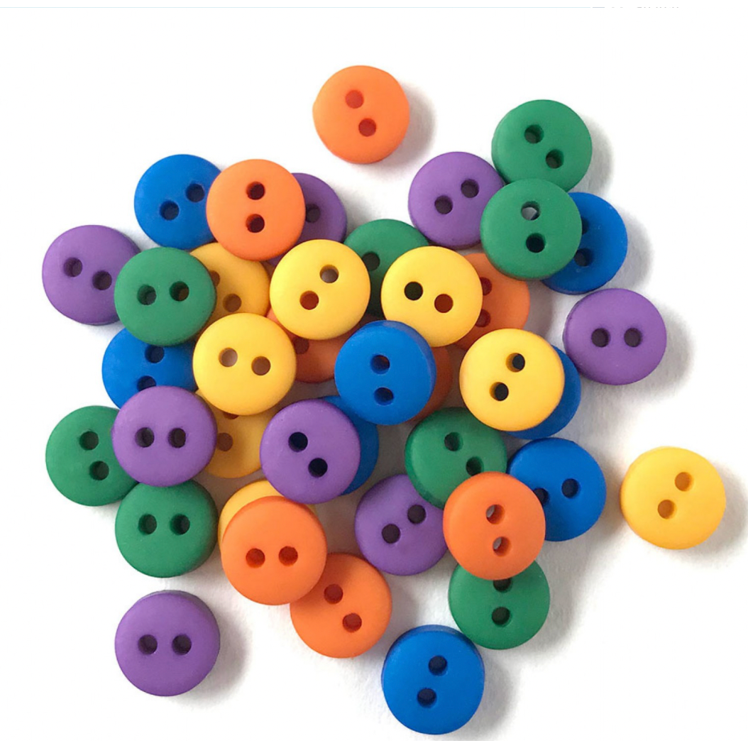 Tiny Round Gemstone Buttons