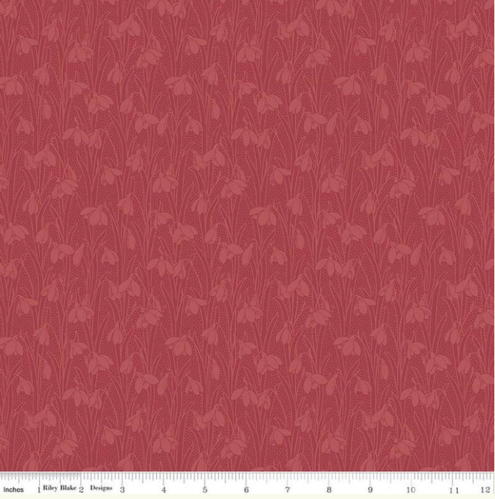 Liberty Fabric ~ Snowdrop Spot ~ Sienna Red 01666878A